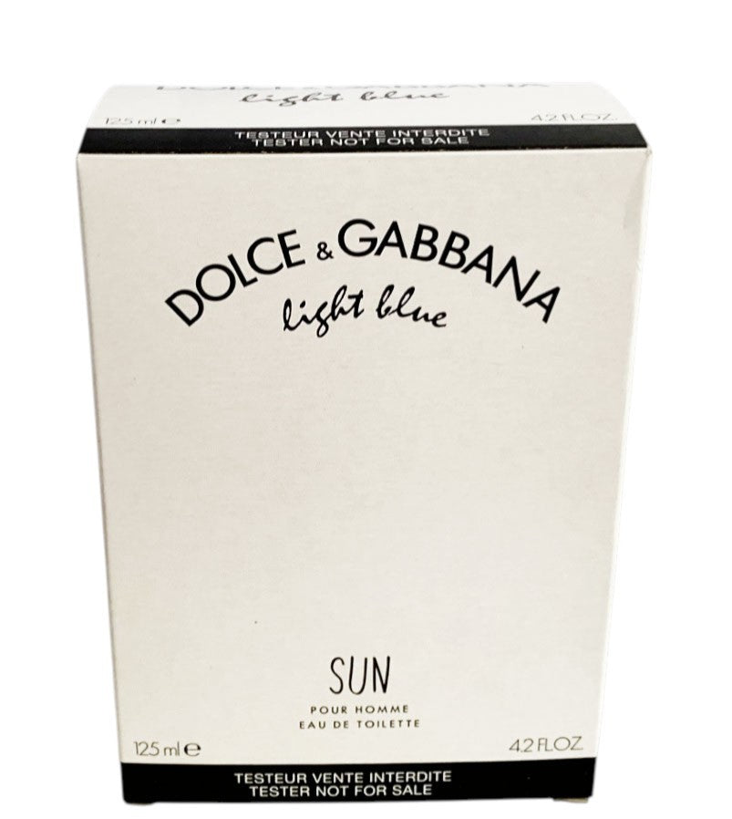 Dolce & Gabbana Light Blue Sun Pour Homme EDT Spray 4.2oz New in White Box