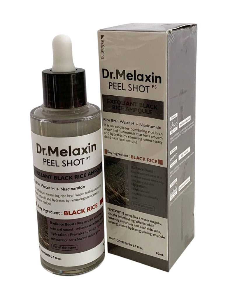 Dr. Melaxin Peel Shot Exfoliant Black Rice Ampoule 2.7oz/80 ml EXP DATE: 8/2028