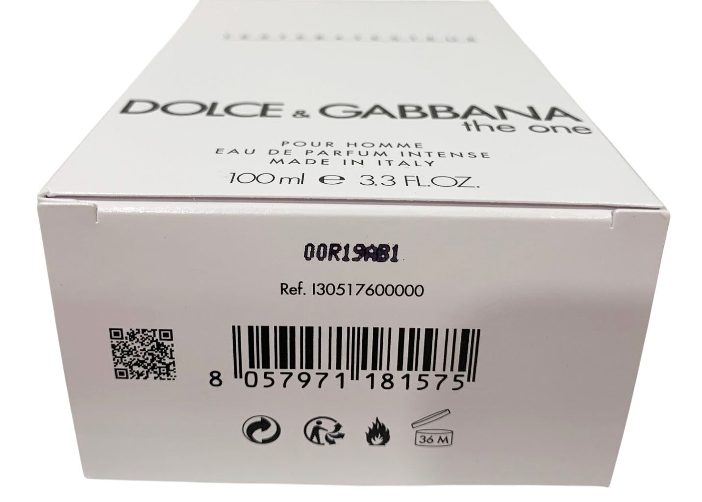 DOLCE & GABBANA THE ONE FOR MEN EAU DE PARFUM INTENSE SPRAY 3.3oz Same as Photo