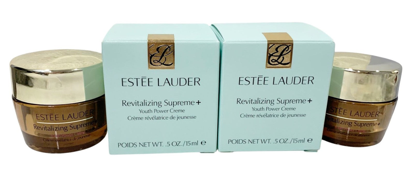 Estee Lauder Revitalizing Supreme+Youth Power Cream 0.5 oz  Set of 2 New in Box