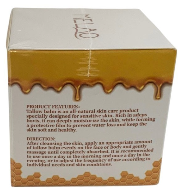 MELAO TALLOW BALM GRASS FED&ROW WILD HONEY NATURAL SKIN MOISTURIZER &REPAIR 2oz