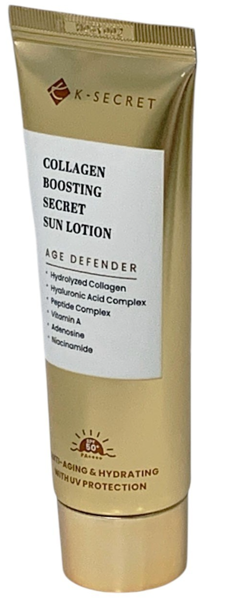 K-SECRET Collagen Boosting Secret Sun Lotion Sunscreen 60ml SET OF 2 as Pictured