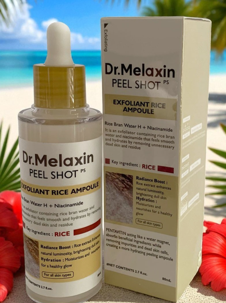 Dr. Melaxin Peel Shot Exfoliant Rice Ampoule 2.7oz/80 ml FRESH EXP. DATE: 8/2028