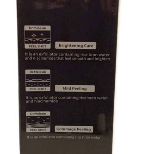 Dr. Melaxin Peel Shot Exfoliant Black Rice Ampoule 2.7oz/80 ml EXP DATE: 8/2028