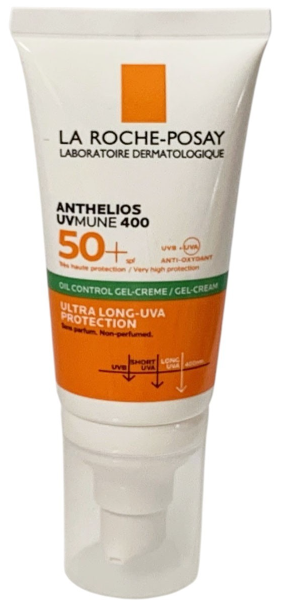 LA ROCHE-POSAY ANTHELIOS UVMUNE 400 50+GEL-CREAME OIL CONTROL SET OF 2 EX. 10/28