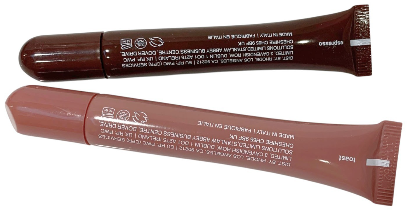 Rhode Peptide Lip Tint 10ml Shea Butter Sheer SET of 2: ESPRESSO & TOAST