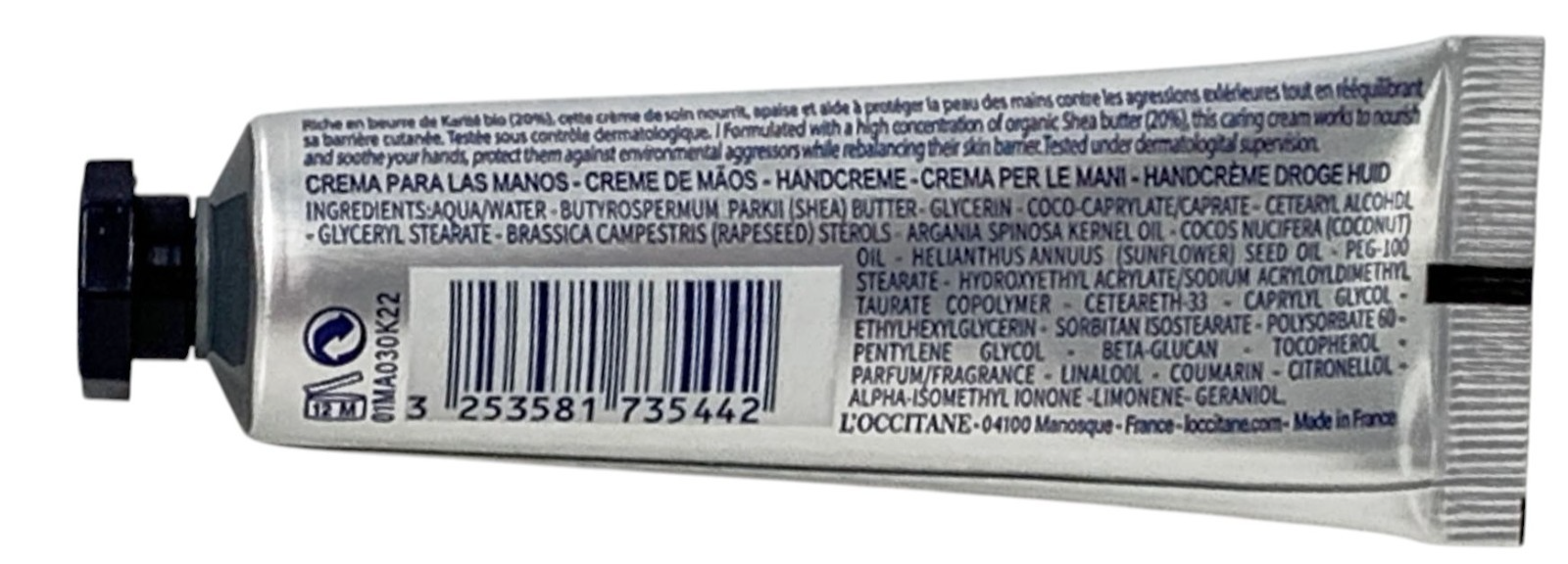 L’Occitane En Provence Shea Butter Hand Cream Dry Skin 30ml/1oz Set of 3 Ex 7/28
