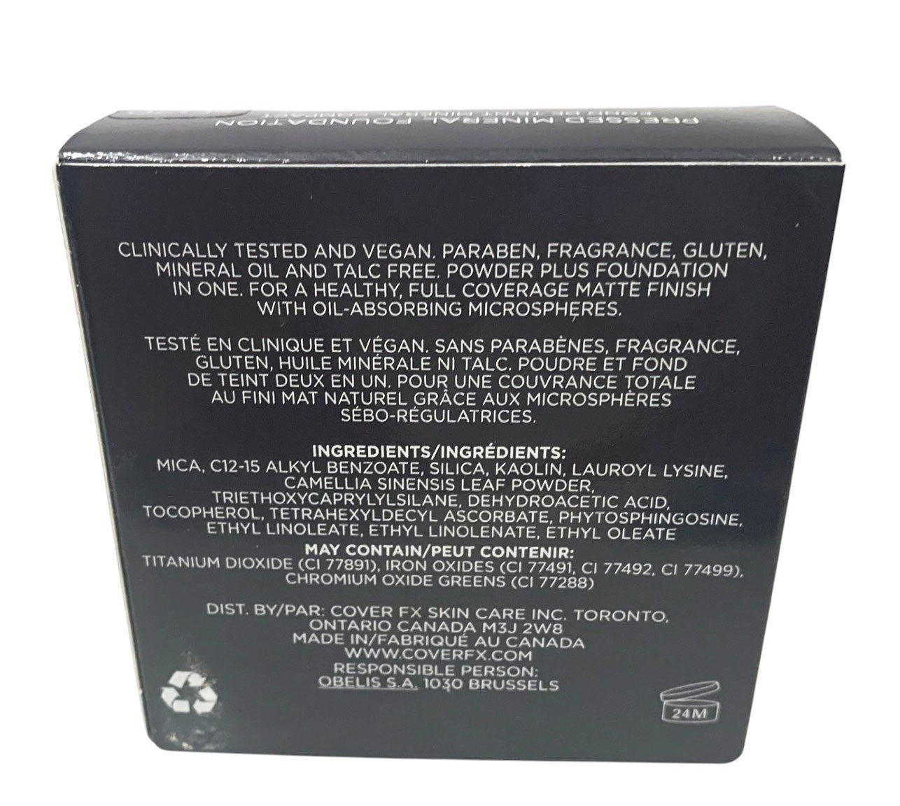 Cover FX Pressed Mineral Foundation Compact N120 - 0.42 oz /12g New in Box