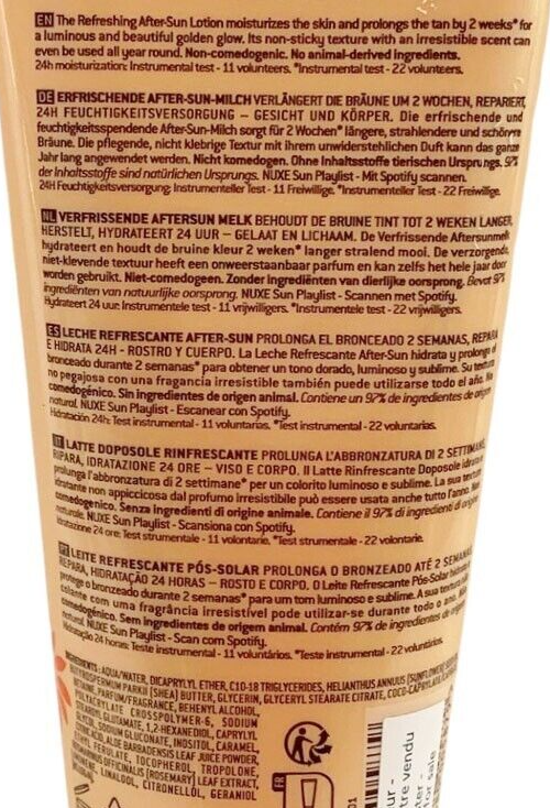 Nuxe Sun Refreshing After-Sun Lotion for Face and Body 200ml/6.7fl/oz SEALED