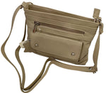 Ivory Cowhide Leather Small Handbag Crossbody Shoulder Bag  Purse for Women