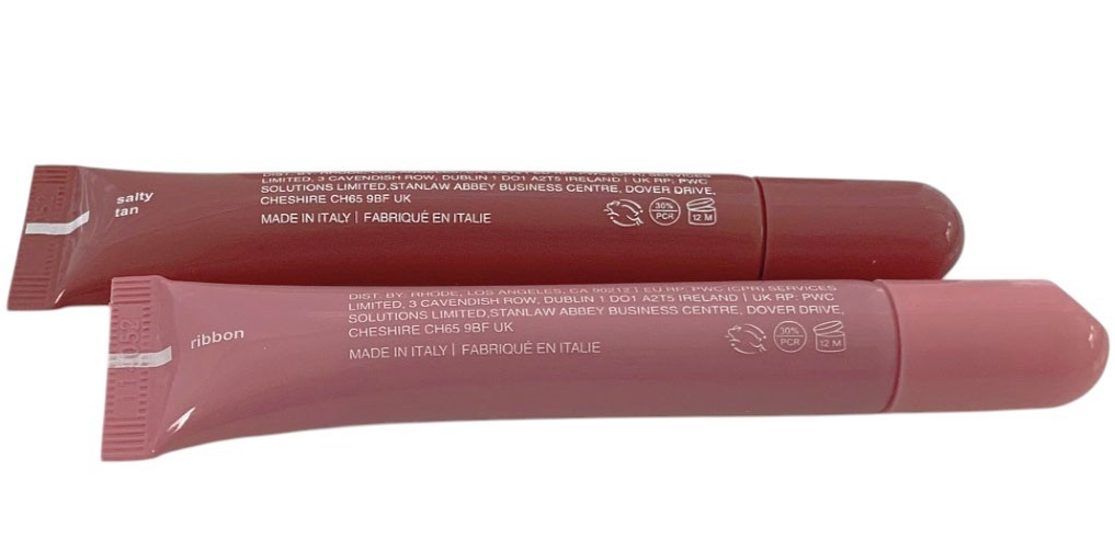 Rhode Peptide Lip Tint 10ml Shea Butter Sheer SET of 2: SALTY TAN & RIBBON