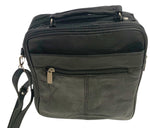 Black Large Leather Messenger Crossbody Shoulder Bag Handbag Satchel for Men
