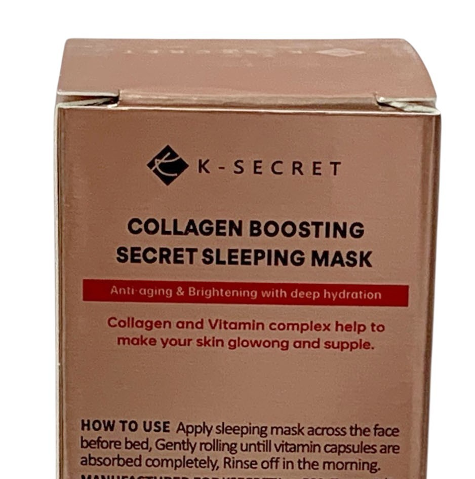 K-SECRET Collagen Boosting Secret Sleeping Mask 60ml Anti Aging Cream EXP 08/28