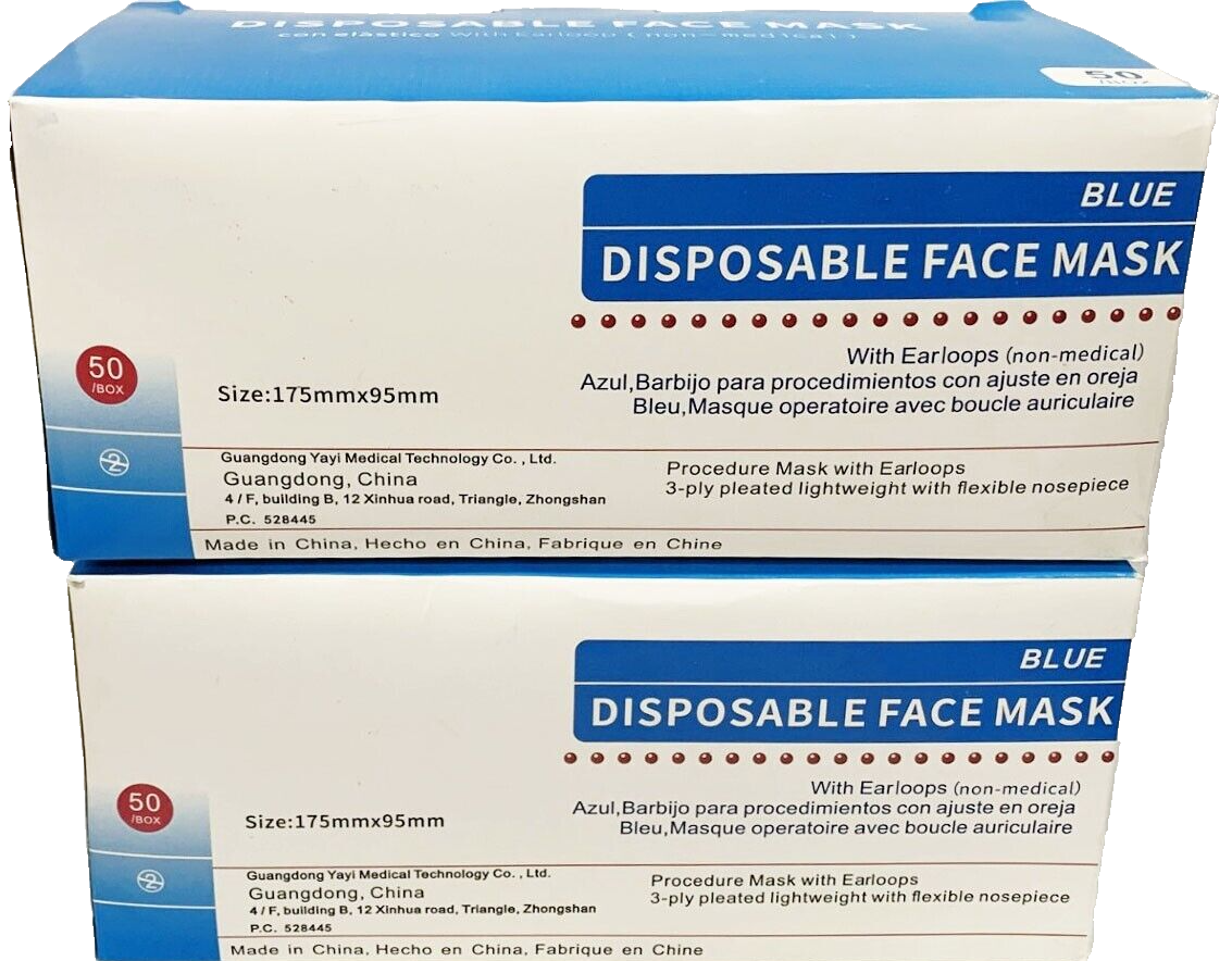 3-50 PCS 3 Ply Disposable Face Mask Protective Ear Loop Non Medical Mouth Cover