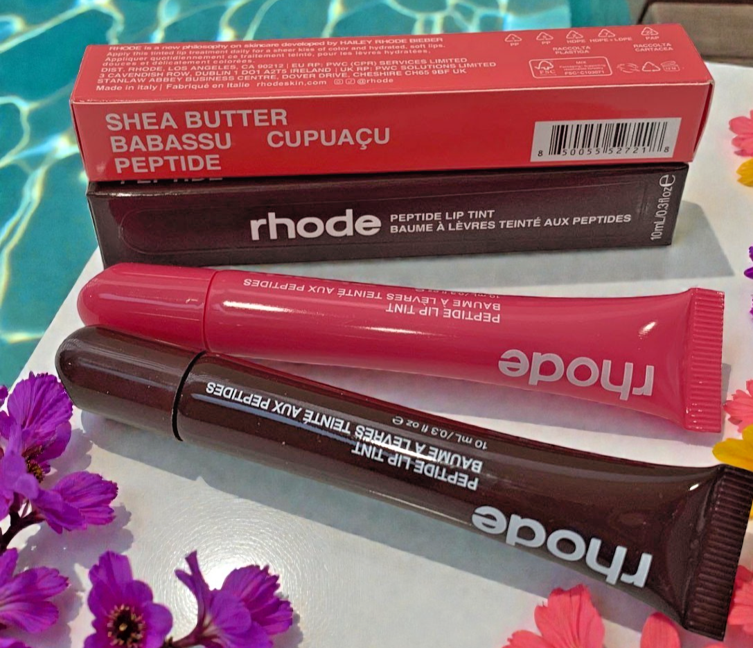 Rhode Peptide Lip Tint 10ml Shea Butter Sheer SET of 2 GUAVA SPRITZ & ESPRESSO