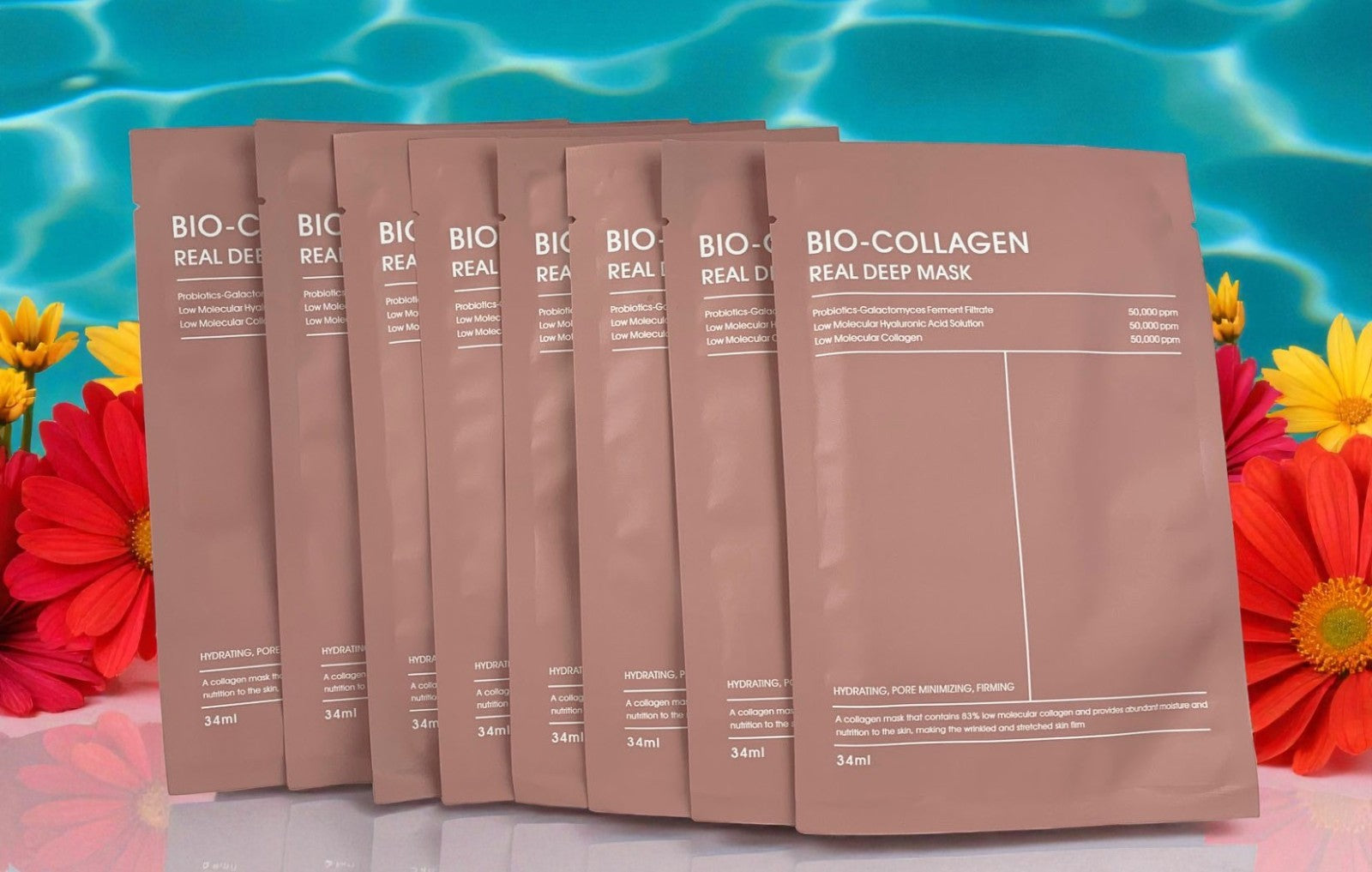 Bio-Collagen Real Deep Facial Lifting Anti-Wrinkle Mask -Pack of 8 Exp.09/2028