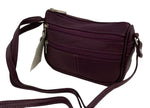 Purple Soft Cowhide Leather Small Handbag Crossbody Shoulder Bag  Purse 4 Women