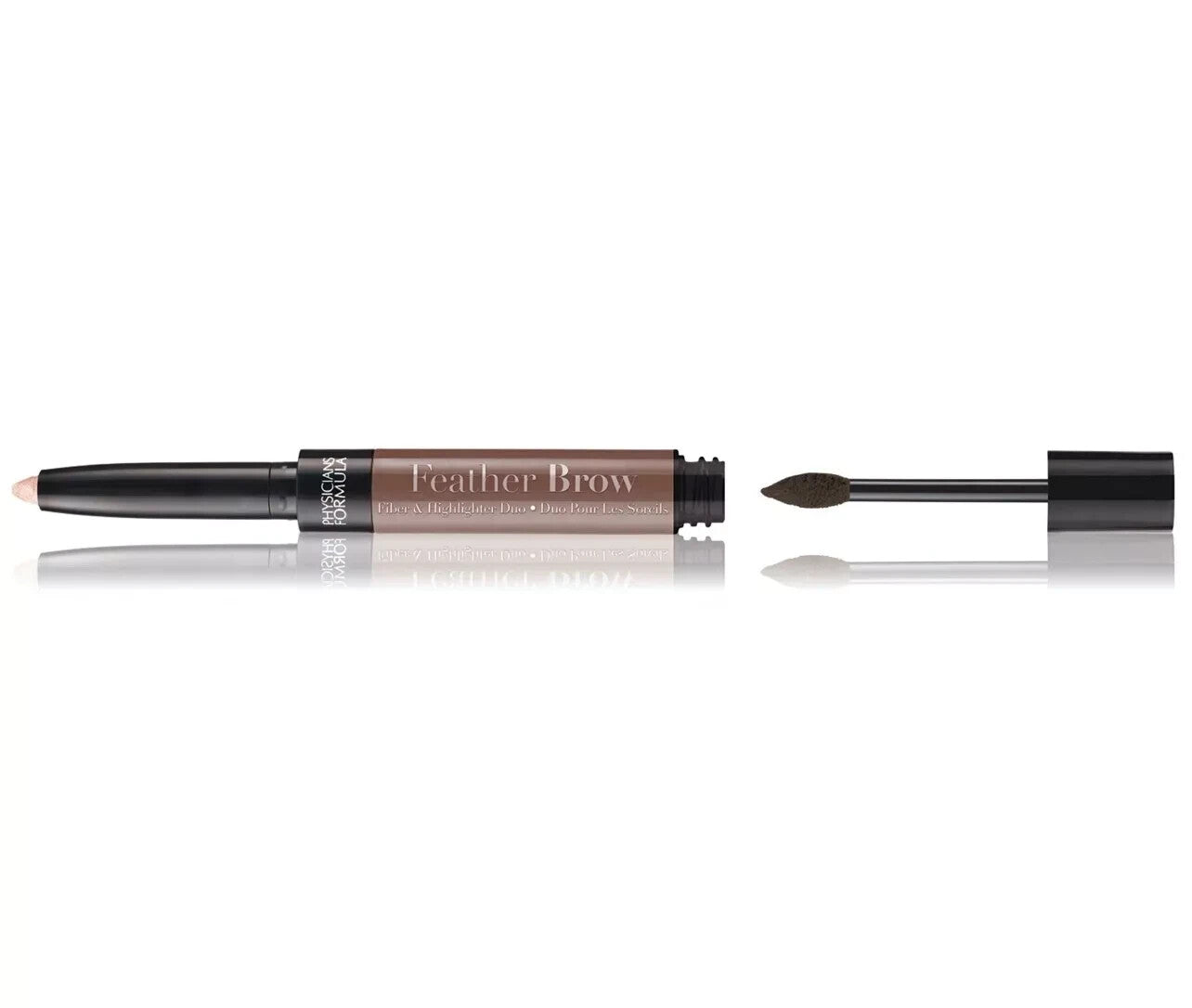 2 Physicians Formula Feather Brow 6785 BRUNETTE Fiber & Highlighter 2-in-1 Duo
