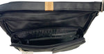 BLACK Leather Organizer Purse Shoulder Bag Multiple Pockets Cross Body Handbag