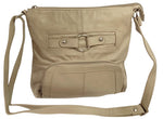 IVORY WOMEN MEDIUM COWHIDE LEATHER CROSS BODY SHOULDER BAG HANDBAG PURSE HOBO
