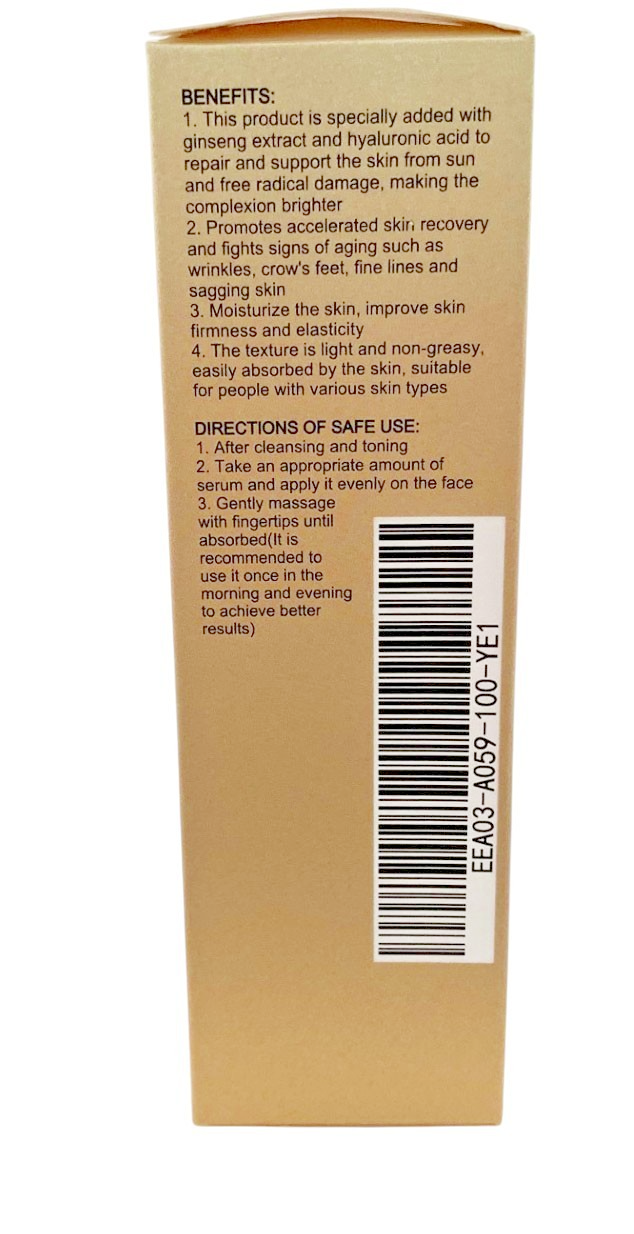 Ginseng anti Wrinkle Serum, Ginseng Polypeptide Anti-Ageing Essence 3.4oz/100ml