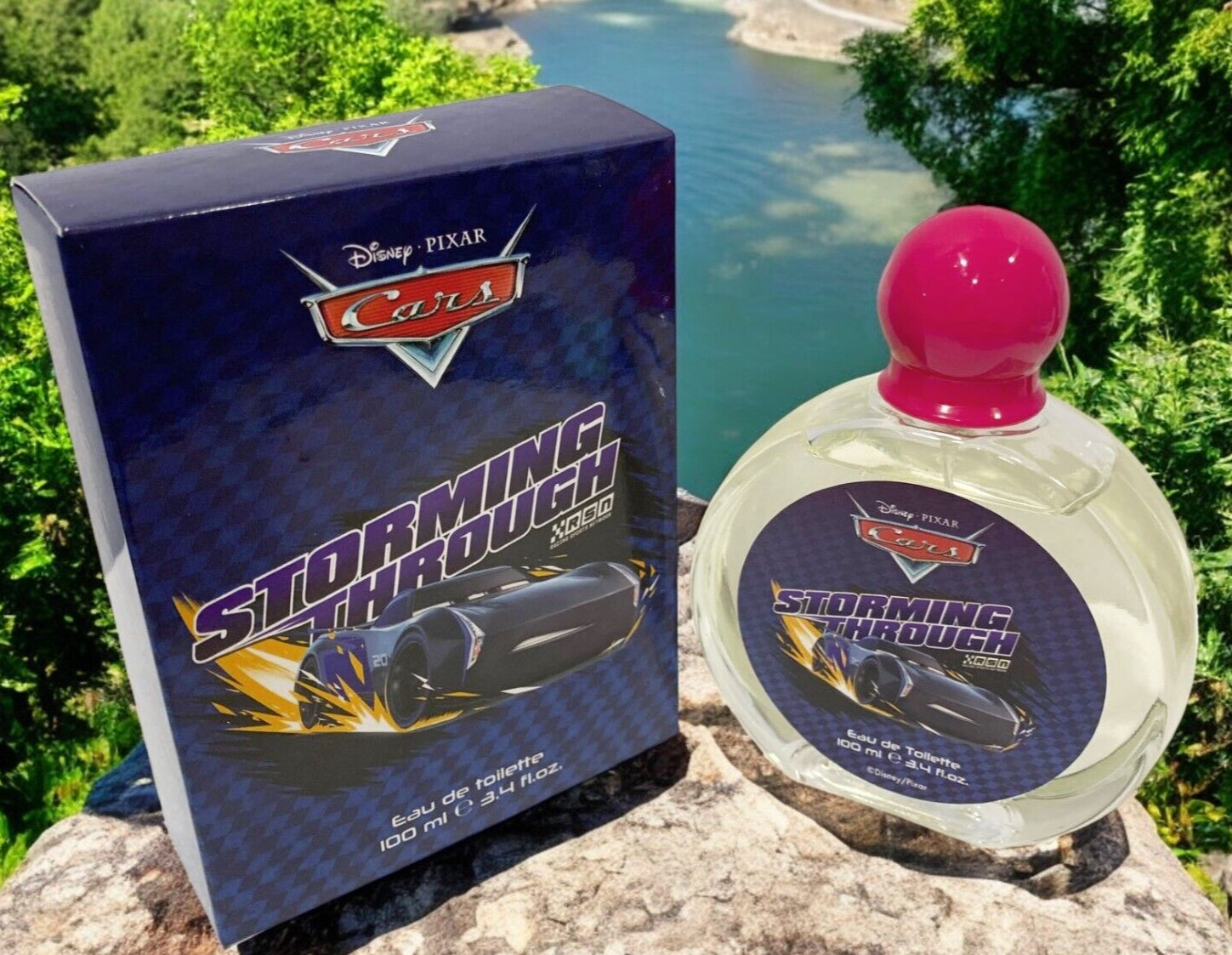 Disney PIXAR CARS Storming Through Eau de Toilette EDT 3.4oz FOR MEN NEW IN BOX