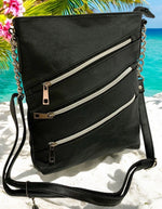 BLACK LARGE SOFT LEATHER MESSENGER SHOULDER BAG CROSS BODY SATCHEL MEN &WOMEN