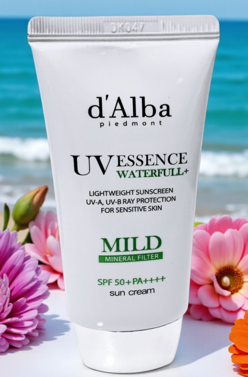 D'ALBA UV Essence Waterfull Mild Sun Cream 50mL SPF50+ PA++++1.7oz Sealed no Box