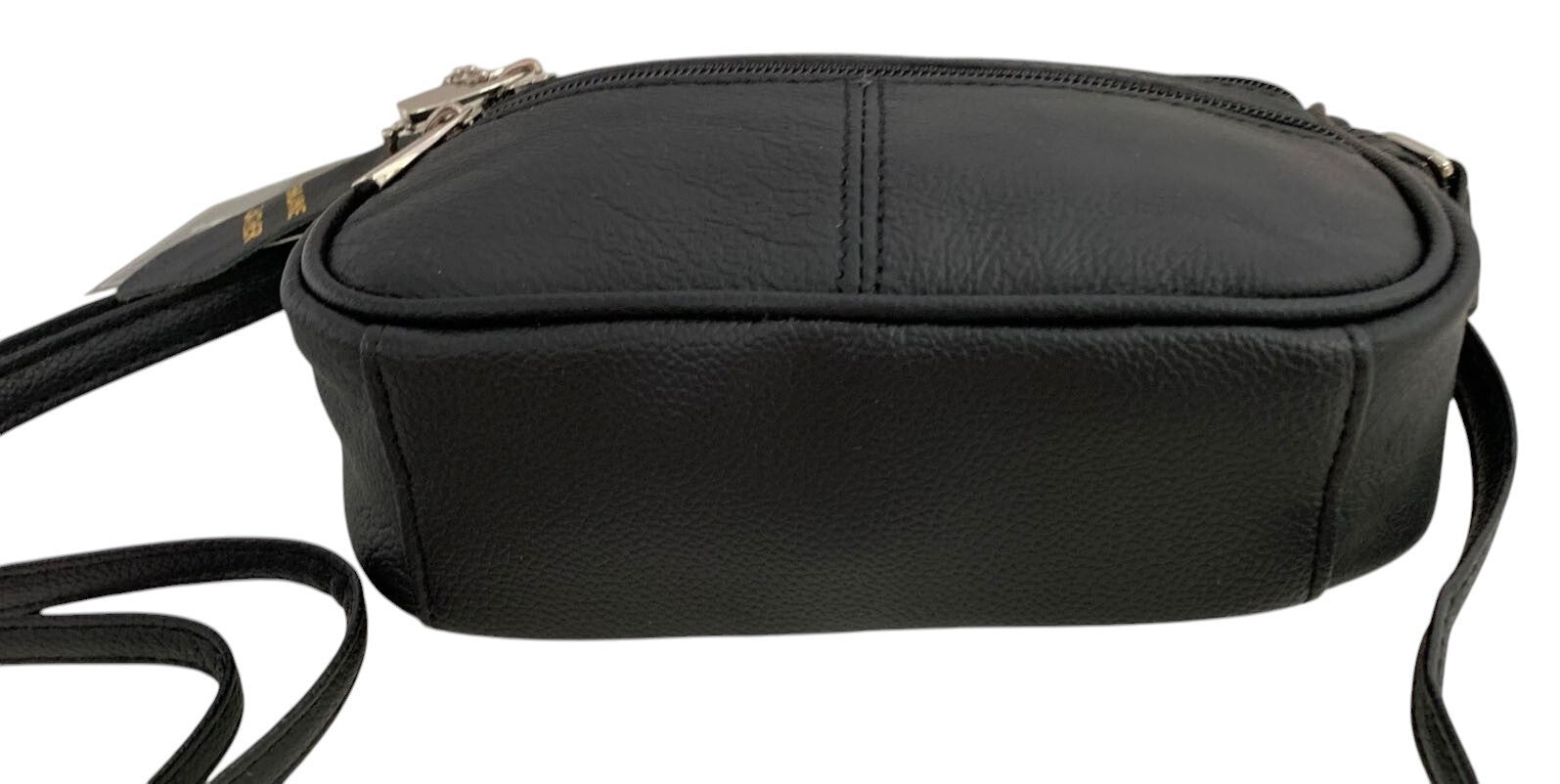 Black Soft Cowhide Leather Small Handbag Crossbody Shoulder Bag  Purse for Women