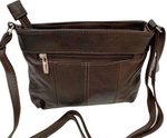 Brown Cowhide Leather Small Handbag Crossbody Shoulder Bag  Purse for Women