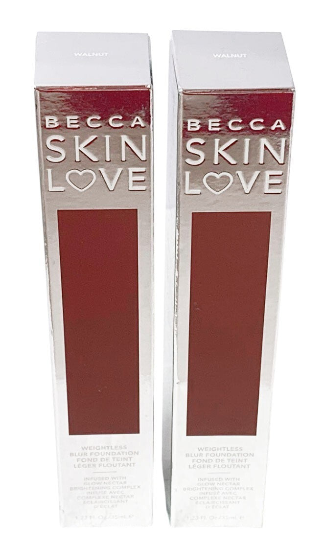 2-Becca Skin Love Weightless Blur Foundation Brightening Complex-Walnut, 1.23 oz