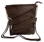 BROWN LARGE SOFT LEATHER MESSENGER SHOULDER BAG CROSS BODY SATCHEL FOR MEN/WOMEN
