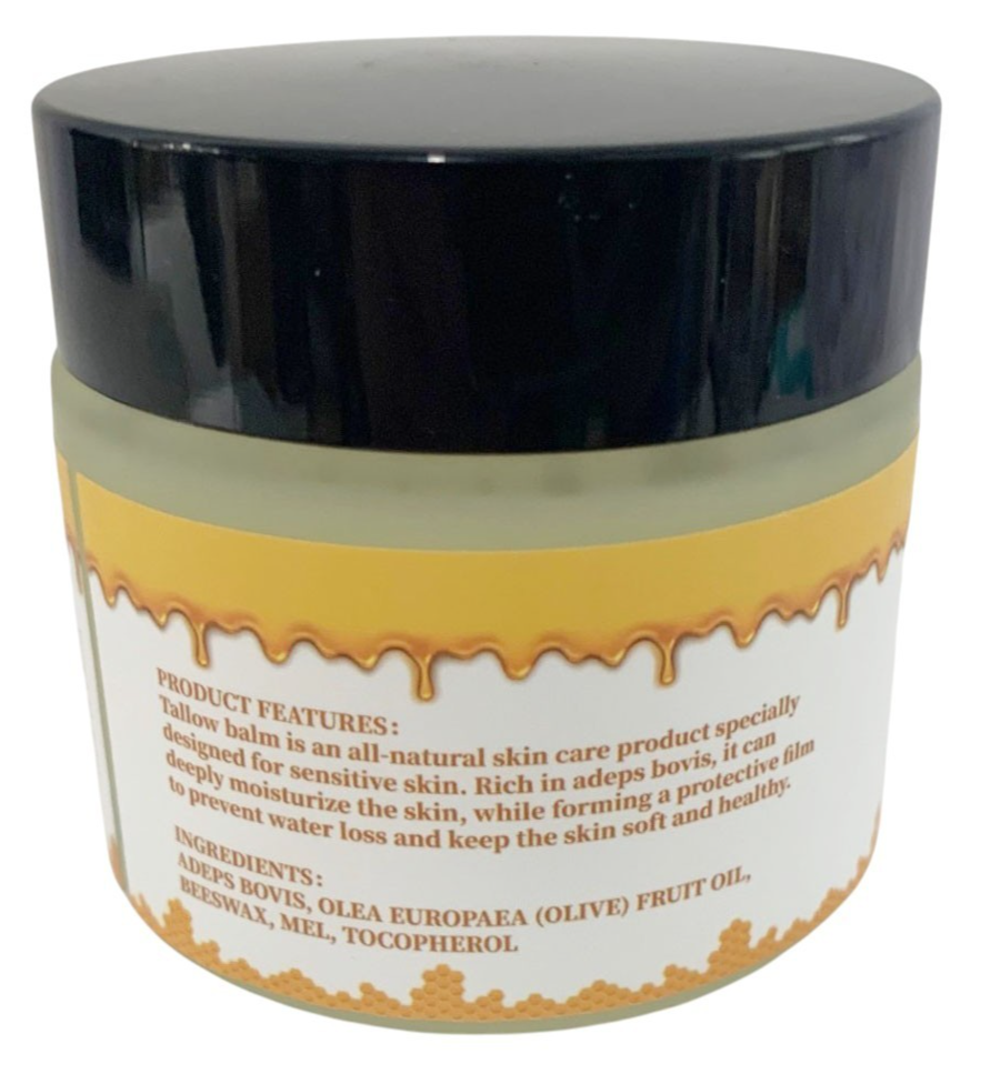 MELAO TALLOW BALM GRASS FED&ROW WILD HONEY NATURAL SKIN MOISTURIZER &REPAIR 2oz