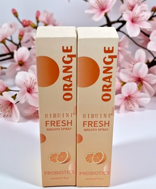 SIRUINI PROBIOTICS FRESH BREATH ORANGE MOUTH SPRAY ORAL HEALTH FORMULA 20ml -2 P