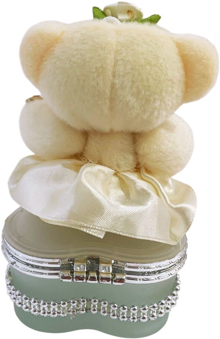 I Love You Bear With Heart Shaped Jewelry Gift Box White