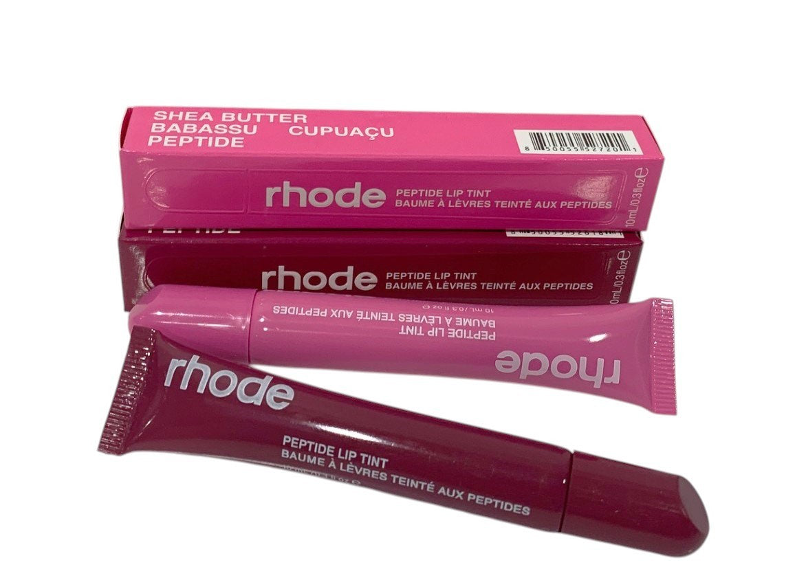 Rhode Peptide Lip Tint 10ml Shea Butter Sheer SET of 2 SHORTCAKE & ROSTBERRY JEL