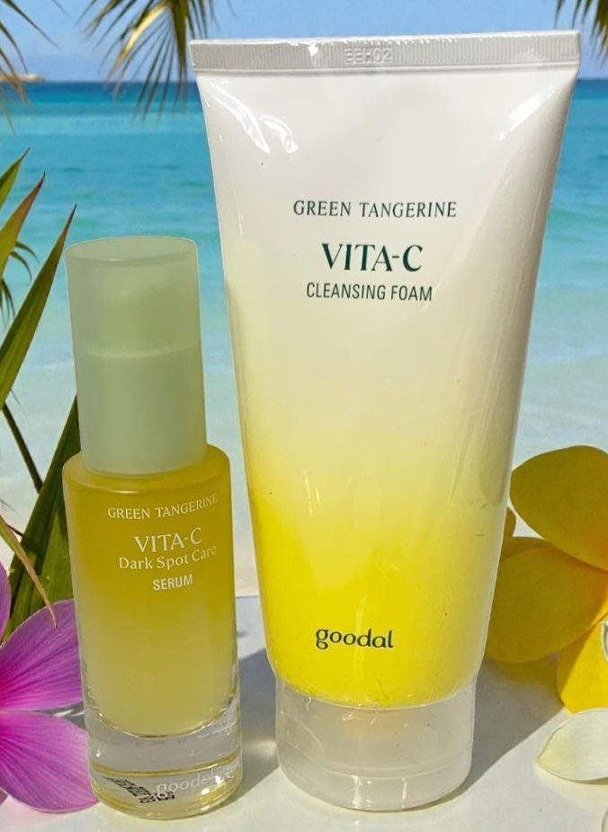 GOODAL GREEN TANGERINE VITA-C DARK SPOT CARE SERUM 40ml and CLEANSING FOAM 150ml