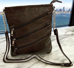 BROWN LARGE SOFT LEATHER MESSENGER SHOULDER BAG CROSS BODY SATCHEL FOR MEN/WOMEN