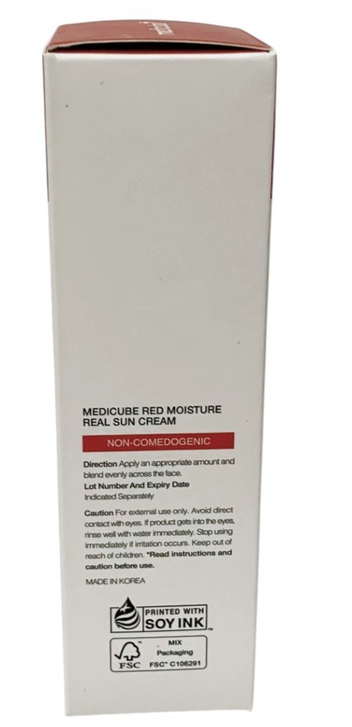 MEDICUBE Red Moisture Real Sun Cream 50ml SPF50+ PA++++ | KBeauty Exp. 02/2028