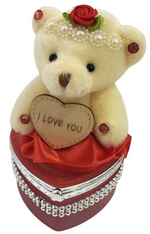 I Love You Bear With Heart Shaped Jewelry Gift Boxes SET OF 4 as On The Pictures