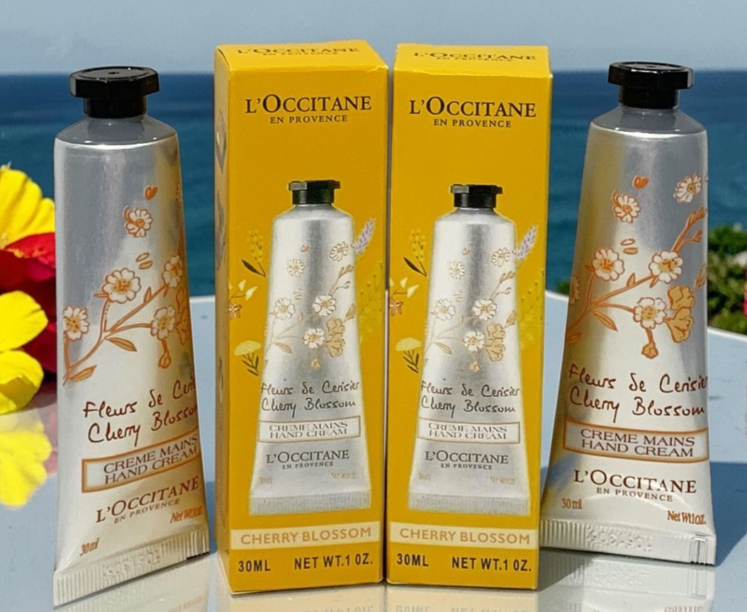 L'OCCITANE PROVENCE AROUND THE WORLD CHERRY BLOSSOM HAND CREAM 30ml SET OF 2
