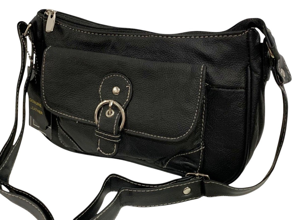 Black Women Vintage Leather Messenger Cross Body Bag Handbag Purse Hobo Satchel