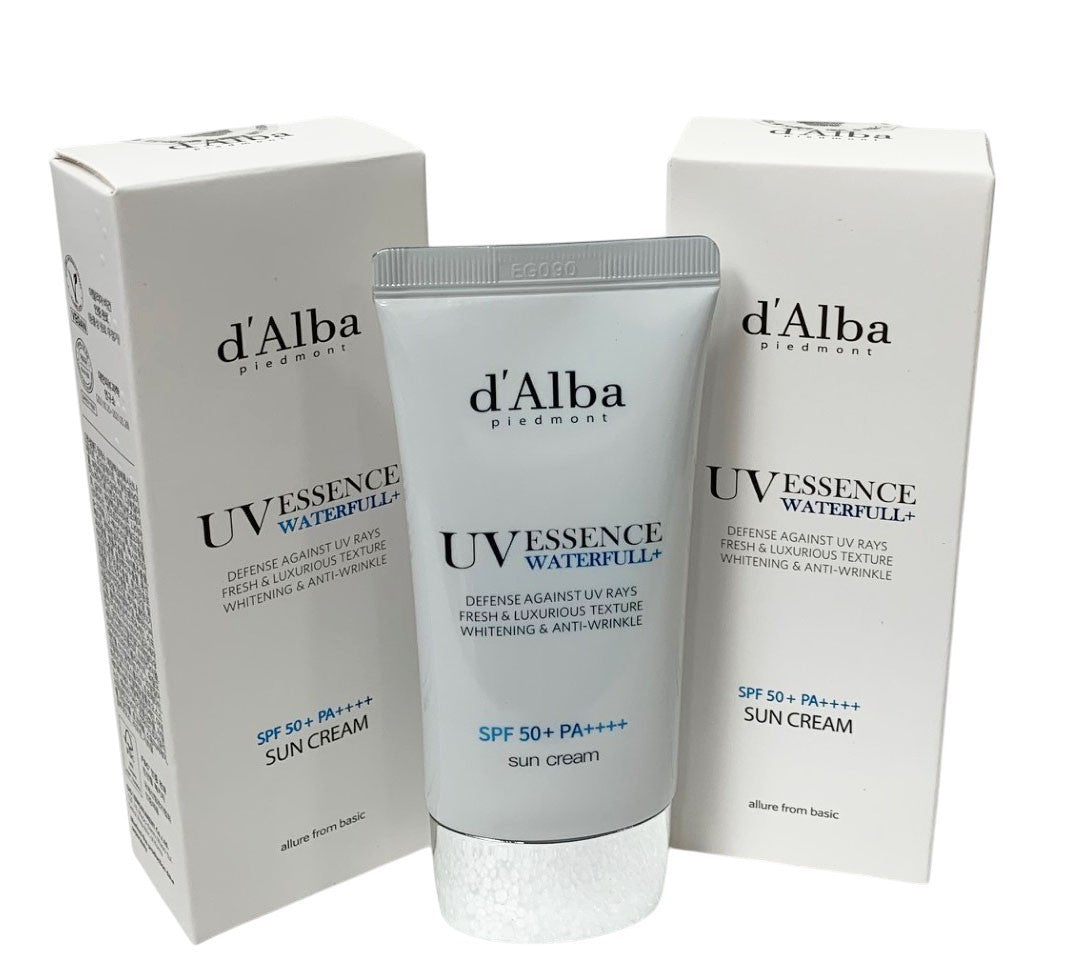 D'ALBA UV ESSENCE VEGAN WATERFULL+SUN CREAM WHITENING & ANTI-WRINKLE BLUE-2PCS