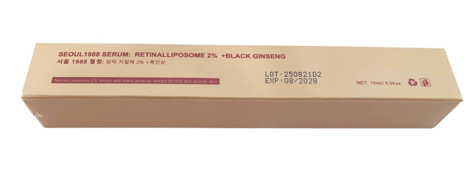 SEOUL 1988 Serum, 2% Retinal Liposome 2% + Black Ginseng Skin Care 10ml/0.34oz