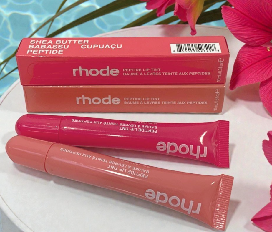 Rhode Peptide Lip Tint 10ml Shea Butter Sheer SET of 2: PEACH PIT & GUAVA SPRITZ