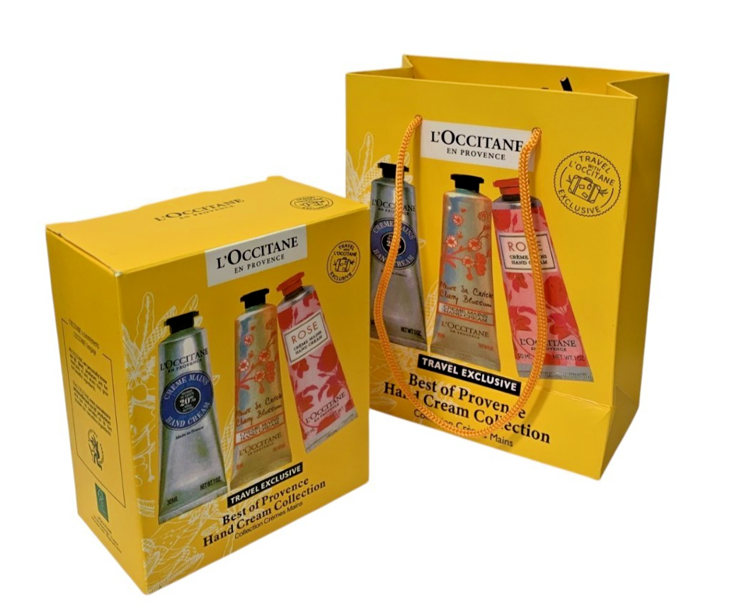 L'Occitane BEST OF PROVENCE HAND CREAM COLLECTION TRAVEL EXCLUSIVE 6 ps+GIFT BAG
