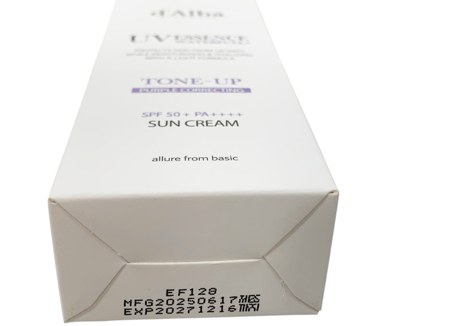 D'ALBA WATERFULL UV ESSENCE TONE-UP VEGAN PURPLE CORRECTING SUNSCREEN SEALED