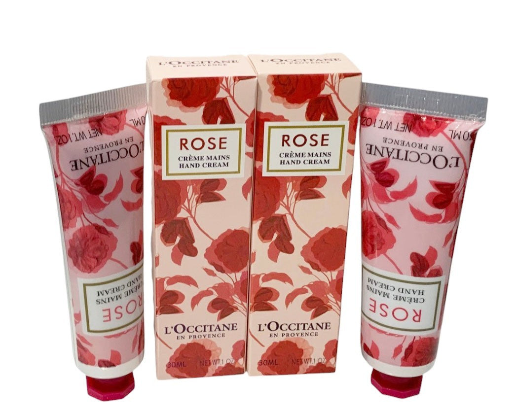 L’Occitane En Provence Rose Hand Cream 30ml/1 oz Set of 2 Sealed in Box