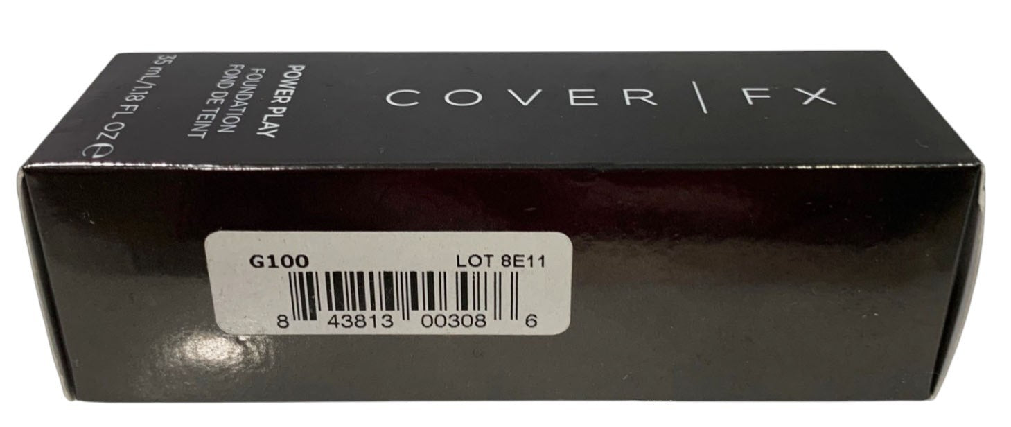 Cover FX Power Play Foundation G 100 Full Size 1.18 oz/35ml, Made in Italy