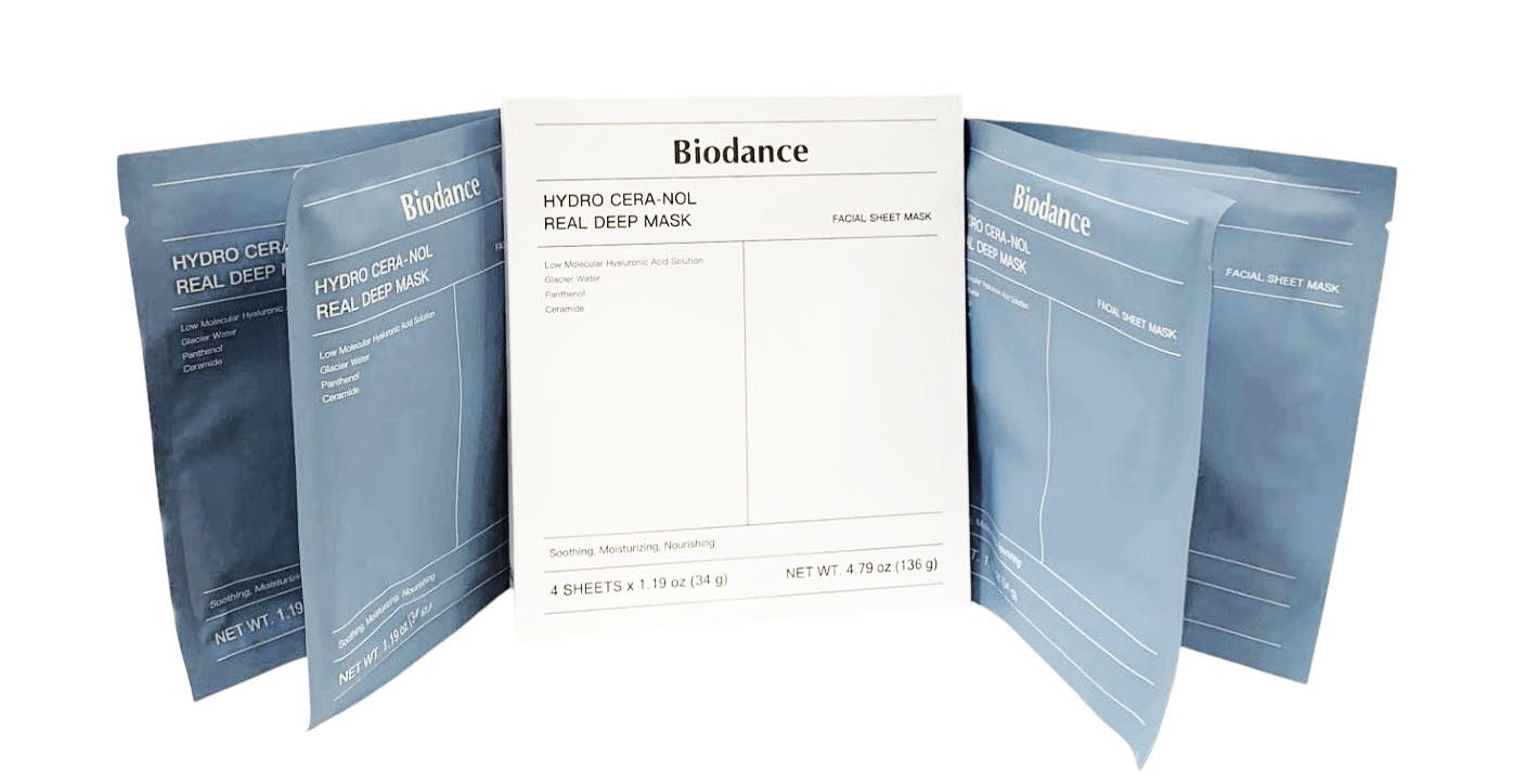 Biodance Hydro Cera-Nol Real Deep Mask Set of 4 Sheet 34g Each EXP. 10/08/2028